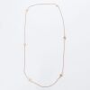 Tiffany & Co, 85cm, 18ct Rose Gold, 0.80ct Diamond / Mother of Pearl Station Necklace with Box - 2