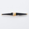 Carrie N. Smith, 18ct Yellow Gold, Onyx / Diamond Bar Brooch