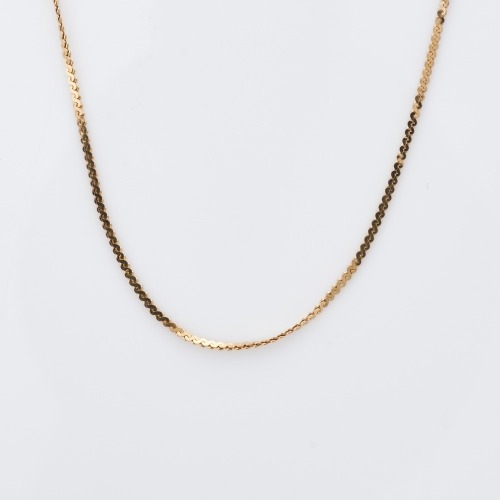 9ct Yellow Gold, 40cm Flat S-Link Chain