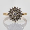 9ct Yellow / White Gold, 0.35ct Diamond Cluster Ring