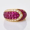 18ct Yellow Gold, Modern, 1.70ct Ruby / 0.50ct Diamond Dress Ring
