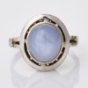 Silver / Palladium, Light Blue Star Sapphire Ring