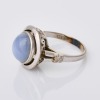Silver / Palladium, Light Blue Star Sapphire Ring - 2