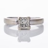 14ct White Gold, 0.55ct Princess Cut Diamond Solitaire Ring