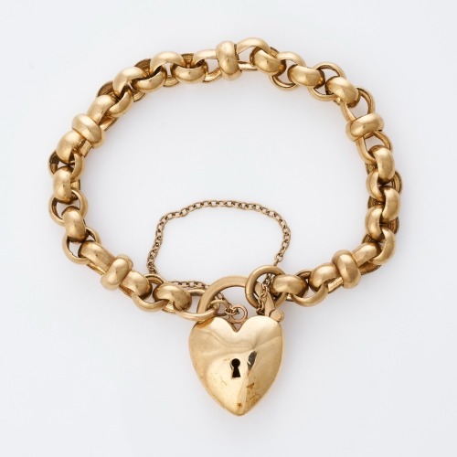 9ct Yellow Gold, 18cm Belcher-Link Bracelet