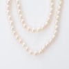 9ct White Gold, Double Strand Pearl / 2.02ct Sapphire / 1.12ct Diamond Necklace