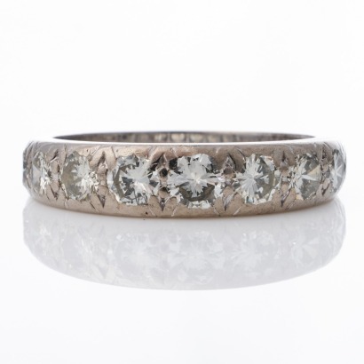 18ct White Gold, 1.49ct Diamond Band