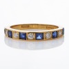 18ct Yellow Gold, 0.97ct Sapphire / 0.28ct Diamond Band
