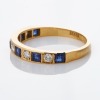 18ct Yellow Gold, 0.97ct Sapphire / 0.28ct Diamond Band - 2