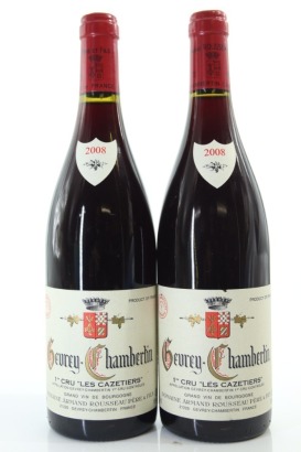 (2) 2008 Domaine Armand Rousseau Pere et Fils Les Cazetiers, Gevrey-Chambertin Premier Cru [JR17]