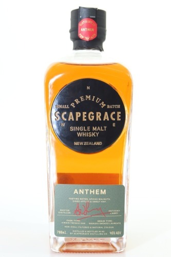 (1) Scapegrace 'Anthem' Single Malt Whisky, New Zealand, 46% ABV
