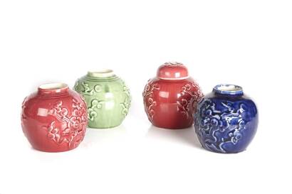 Four Contemporary Chinese Pottery Ginger Jars