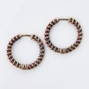 18ct Yellow Gold, Italian, 1.75ct Ruby Hoop Earrings - 2