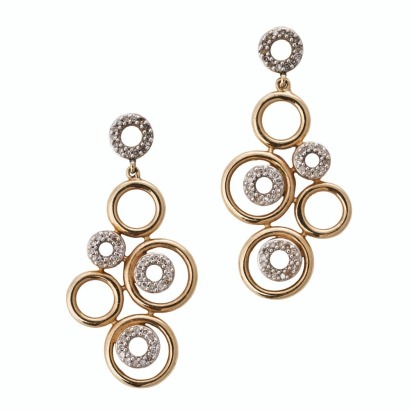 Michael Hill, 10ct Yellow Gold, Vintage, 0.30ct Diamond Drop Earrings