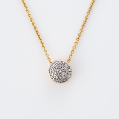 Mejuri, 45cm, Gold-Plated Sterling Silver, 0.10ct Diamond Necklace