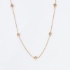 18ct Rose Gold, 45cm, 0.20ct Diamond Club, Spade, Heart, Diamond Motifs Charm Necklace