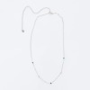 18ct White Gold, Modern, 0.09ct Emerald / 0.05ct Diamond Necklace - 2