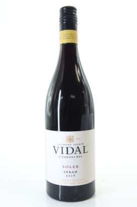 (1) 2018 Vidal Estate Soler Syrah, Hawke's Bay