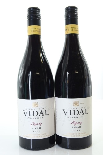 (2) 2019 Vidal Estate Legacy Syrah, Gimblett Gravels