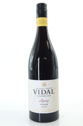 (1) 2018 Vidal Estate Legacy Syrah, Gimblett Gravels