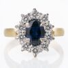 Landau Jewellery, 18ct Yellow / White Gold, 1.40ct Sapphire / 1.00ct Diamond Cluster Ring