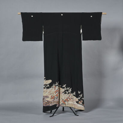 A Japanese Black Kimono
