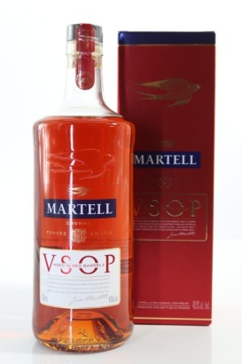 (1) Martell V.S.O.P. Matured in Red Barrels Cognac, 40% ABV