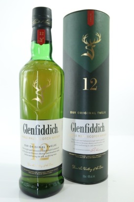 (1) Glenfiddich 12 Year Old Single Malt Scotch Whisky, Speyside, 40% ABV (GB)
