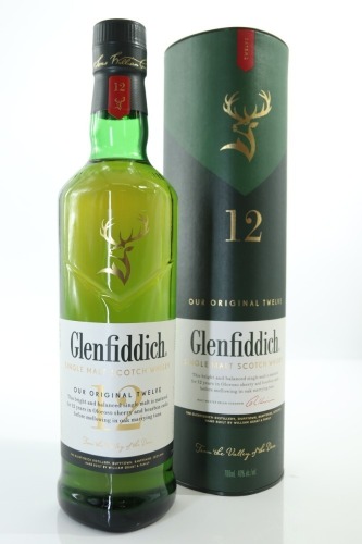 (1) Glenfiddich 12 Year Old Single Malt Scotch Whisky, Speyside, 40% ABV (GB)