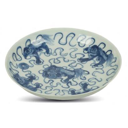 A Chinese Blue and White Porcelain Small Dish