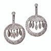 Platinum, Edwardian Style, 1.35ct Diamond Fringe Earrings