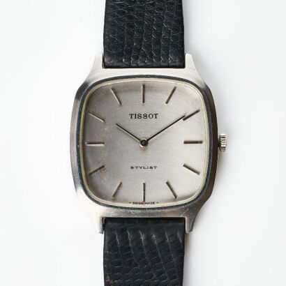 Stainless Steel, Tissot Stylist Hand-wound Wristwatch with Box, circa 1980's