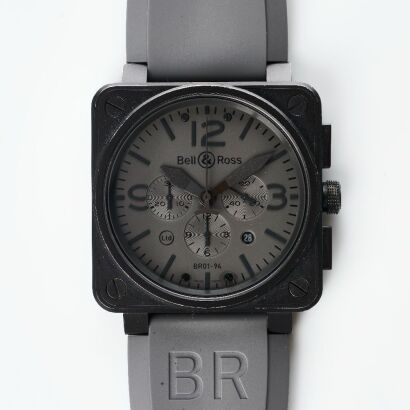 PVD Coated Stainless Steel, Bell & Ross BR01-94 Chronograph Commando Limited Edition 500 pieces with Full Set, circa 2010