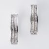 18ct White Gold, 0.60ct Diamond Hoop Earrings