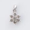 18ct White Gold, 0.21ct Diamond Cluster Pendant