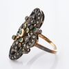 12ct Gold / Silver, Antique, Emerald / 0.18ct Diamond Ring - 2