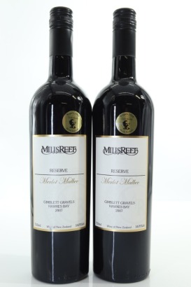 (2) 2007 Mills Reef Reserve Merlot - Malbec, Gimblett Gravels