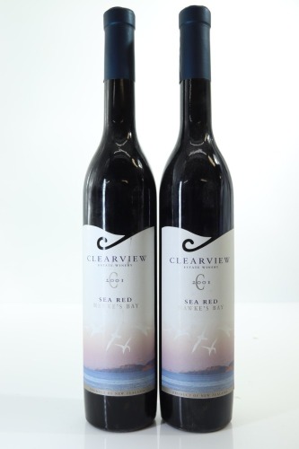 (2) 2001 Clearview Estate Sea Red Fortified Dessert Wine, Hawke's Bay, 500ml, 18% ABV