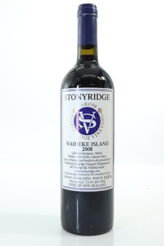 (1) 2008 Stonyridge Vineyard Larose, Waiheke Island