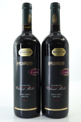 (2) 2005 Mills Reef Elspeth Cabernet - Merlot, Gimblett Gravels