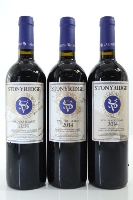 (3) 2014 Stonyridge Vineyard Larose, Waiheke Island (SOL)