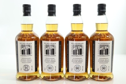 (1) 2021-24 Kilkerran 16 Year Old Single Malt Scotch Whisky Exploration Lot, Campbeltown, 4 Bottles Sold as One Lot, 46% ABV