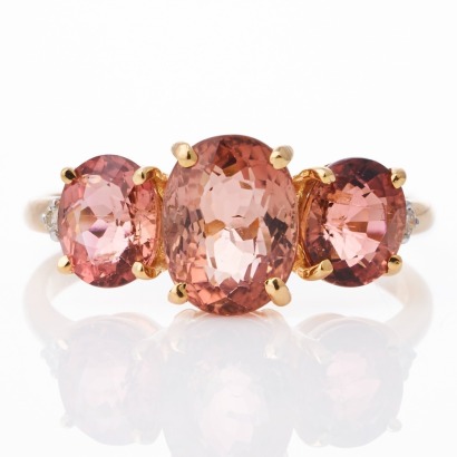 14ct Yellow Gold, 4.03ct Tourmaline / 0.04ct Diamond Ring
