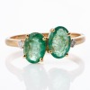 14ct Yellow Gold, 1.90ct Oval Emerald / 0.04ct Diamond Ring