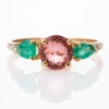 14ct Yellow Gold, 1.97ct Tourmaline / 0.80ct Emerald / 0.04ct Diamond Ring