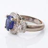 18ct White Gold, 2.84ct Sapphire / 0.53ct Diamond Cluster Ring - 2