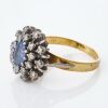 18ct Yellow / White Gold, 1.00ct Sapphire / 0.40ct Diamond Cluster Ring - 2