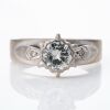 18ct White Gold, 0.60ct / 0.02ct Diamond Solitaire Style Ring