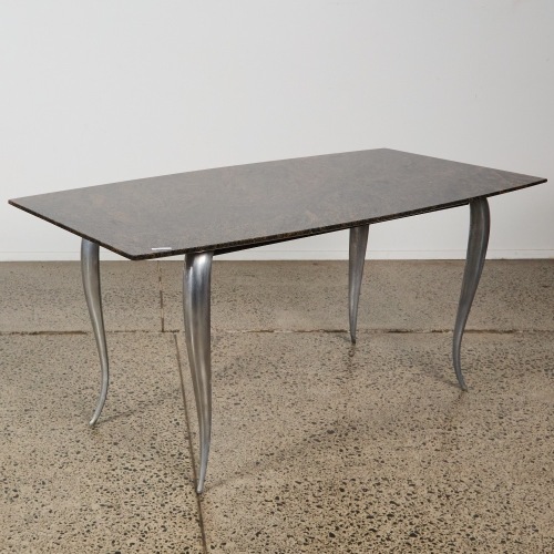 A Polished Granite Dining Table After Marc Berthier's 'Gran Tucano' Design