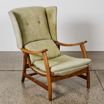 A Scandinavian Mid-Century Wingback Chair